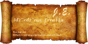 Járányi Ernella névjegykártya